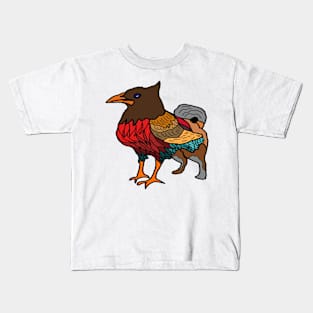 Pomeranian Crow Hybrid Kids T-Shirt